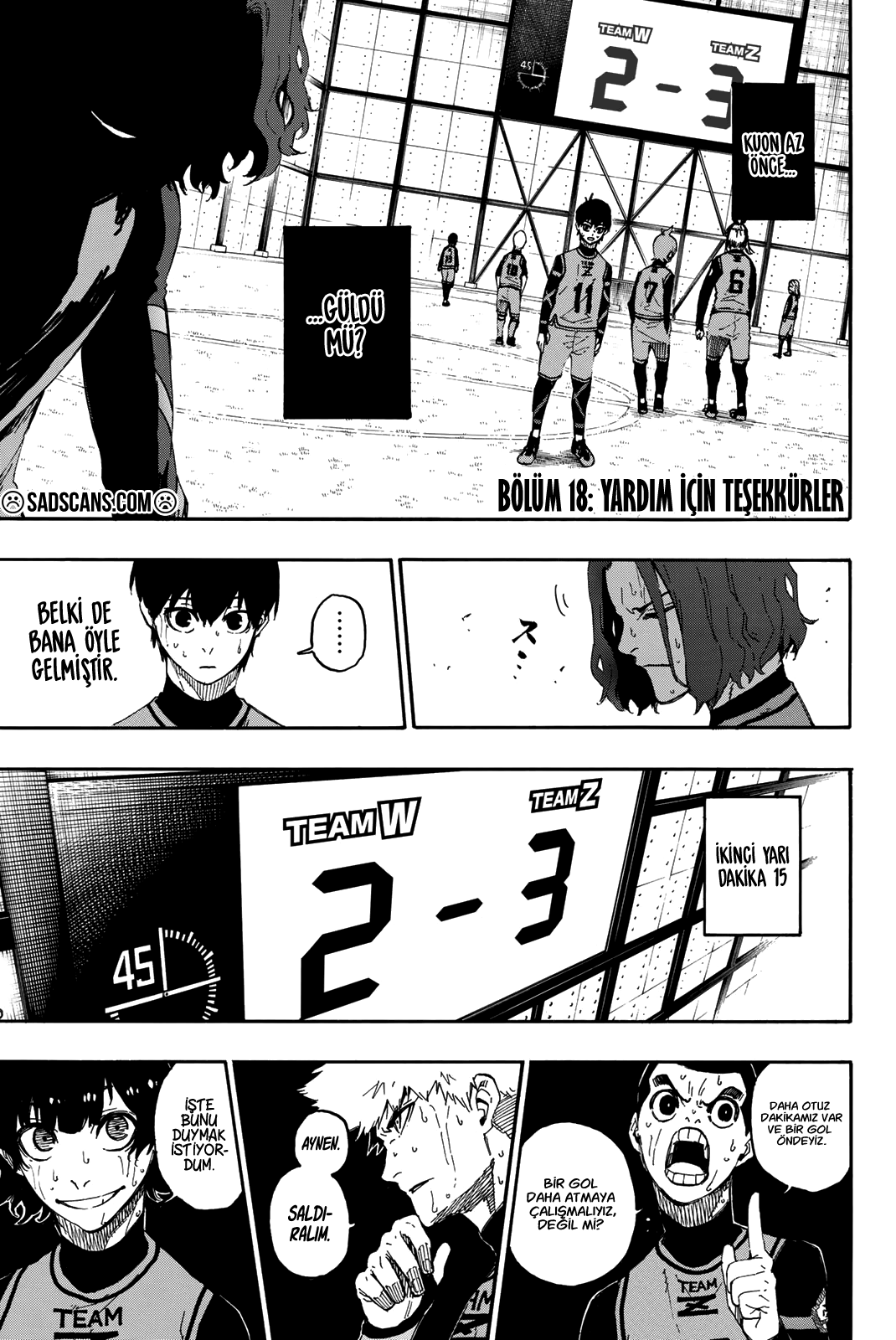 Blue Lock Bölüm 18 - Sayfa 1 manga oku