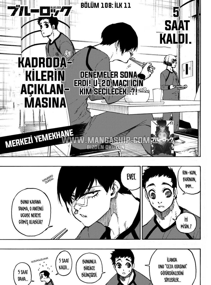 Blue Lock Bölüm 108 - Sayfa 1 manga oku