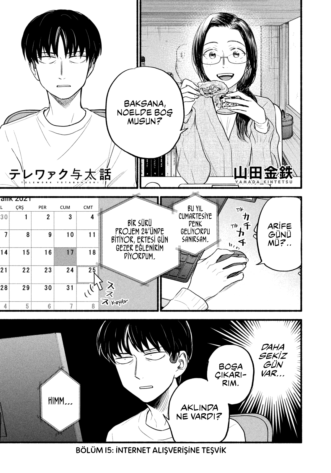 Telework Yotabanashi Bölüm 15 - Sayfa 1 manga oku